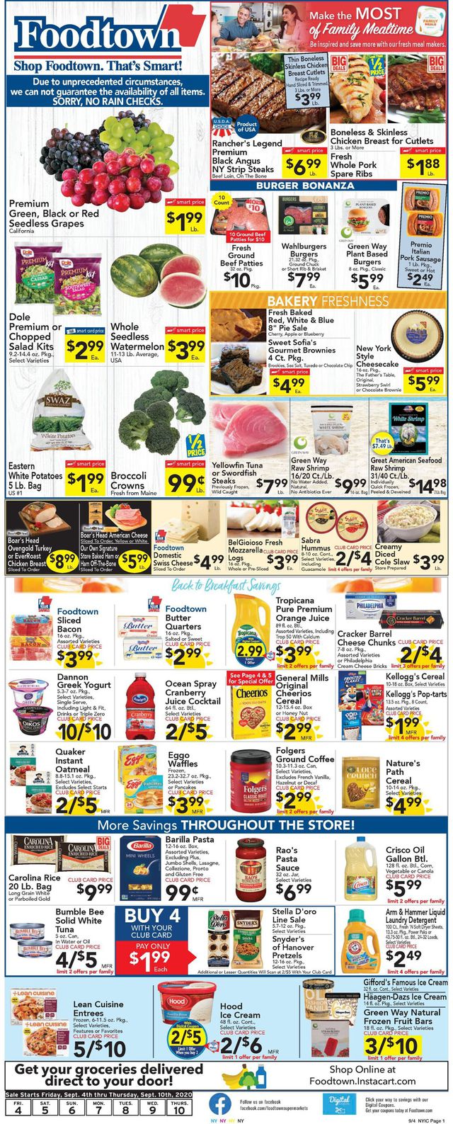 Foodtown Ad from 09/04/2020