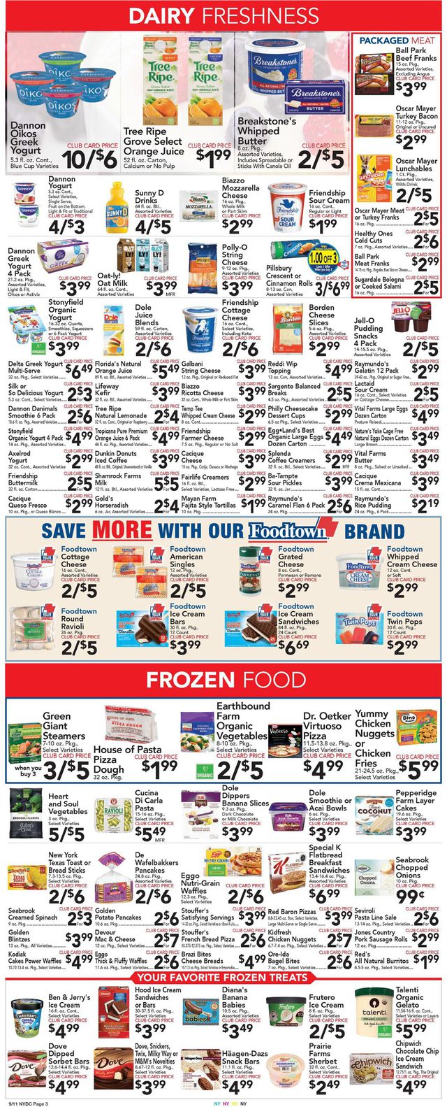 Foodtown Ad from 09/11/2020