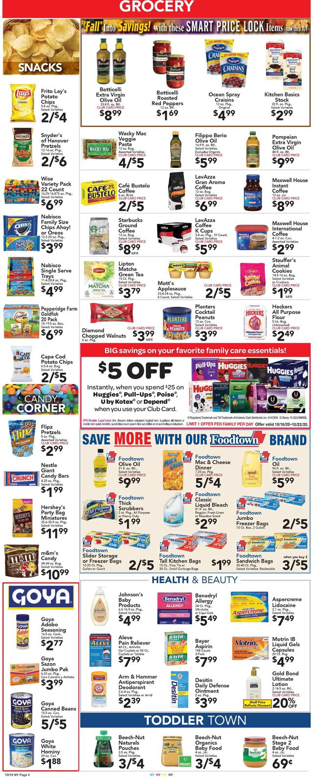 Foodtown Ad from 10/16/2020