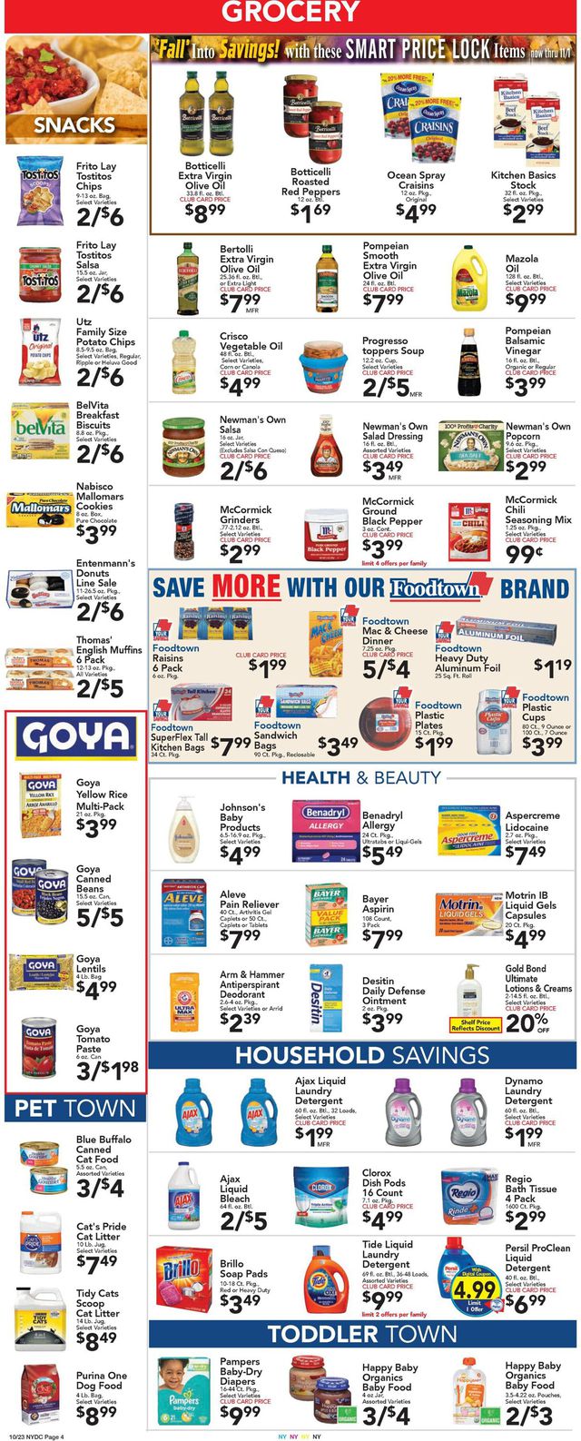 Foodtown Ad from 10/23/2020