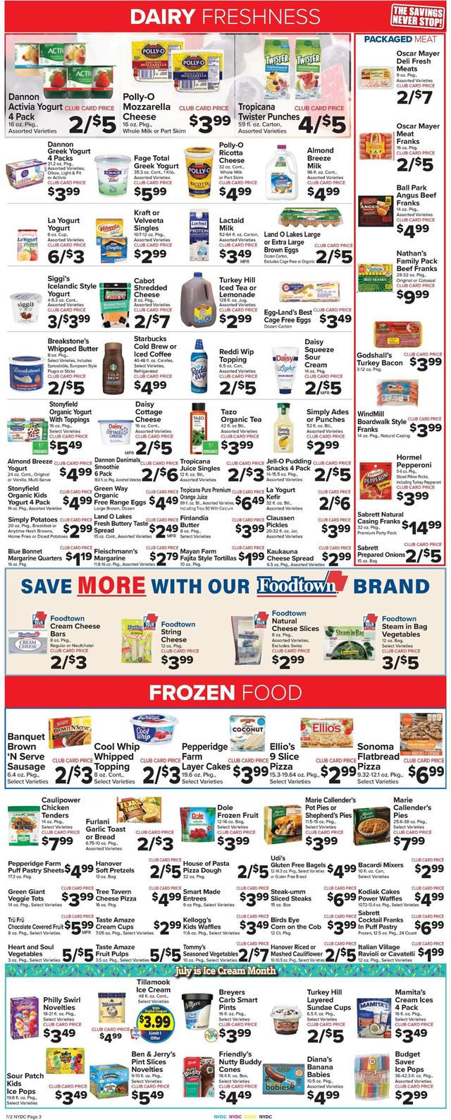Foodtown Ad from 07/02/2021