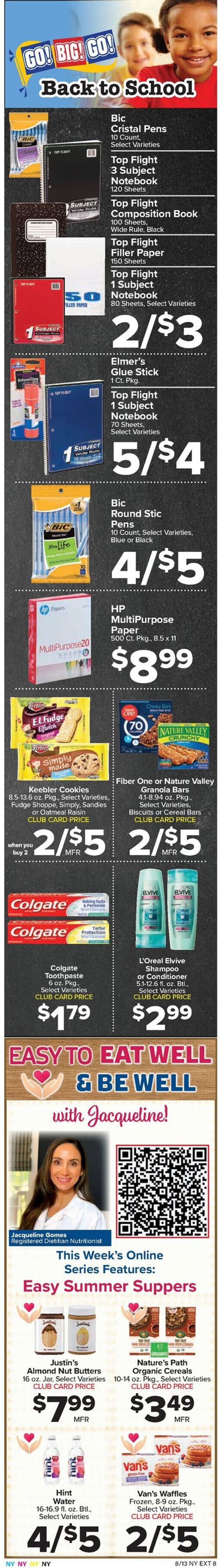 Foodtown Ad from 08/13/2021