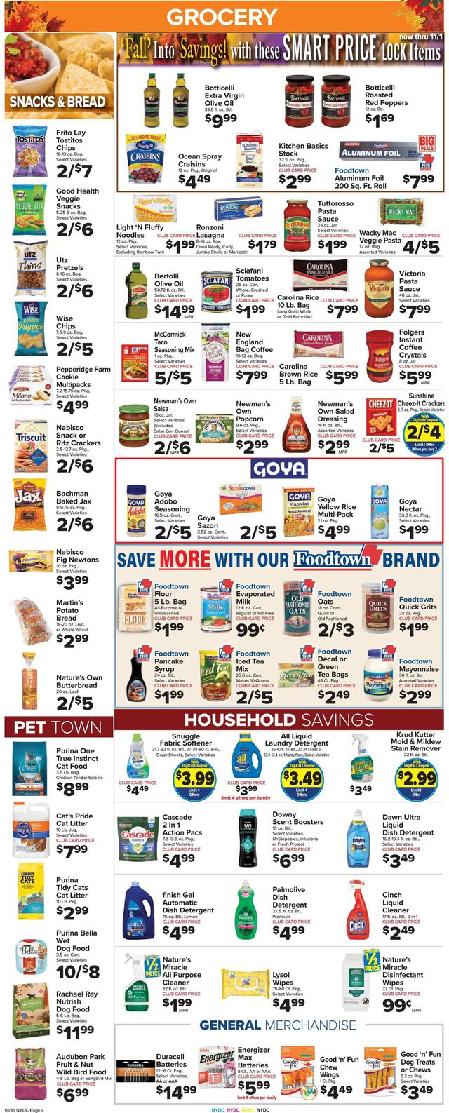 Foodtown Ad from 10/15/2021