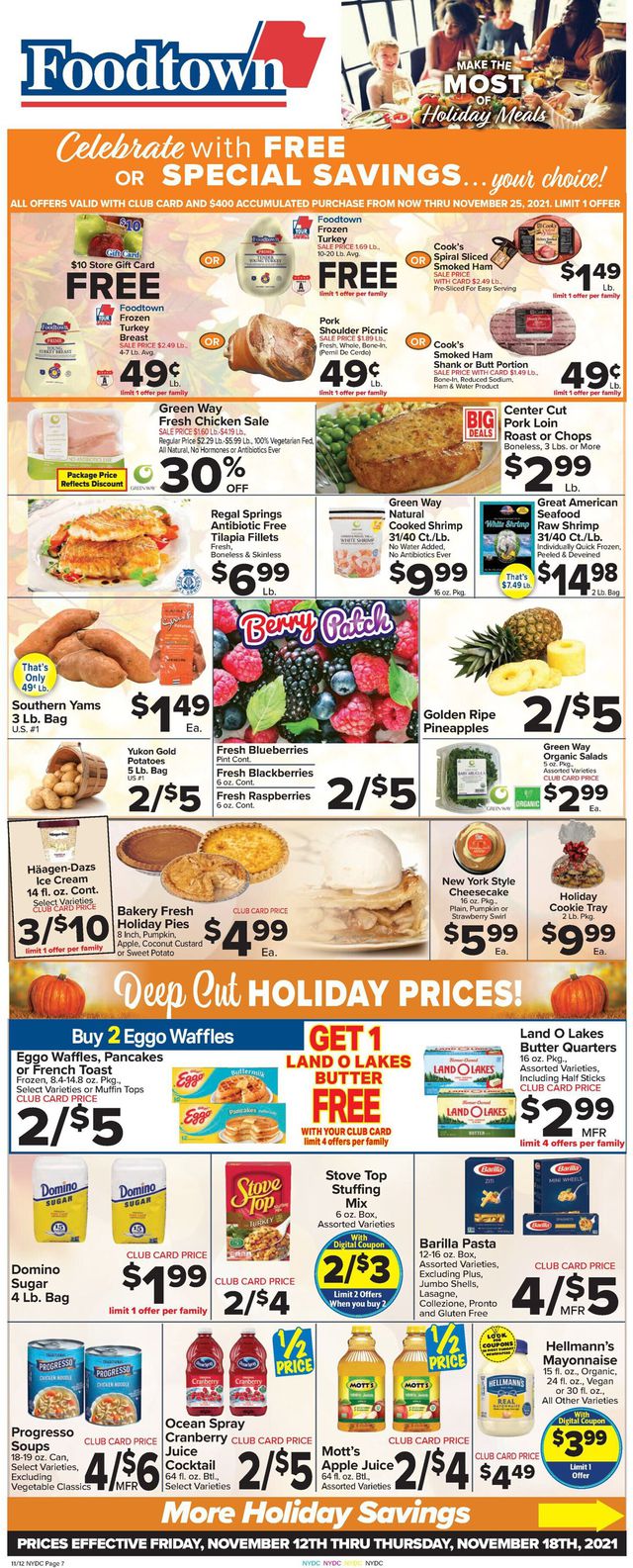 Foodtown Ad from 11/12/2021
