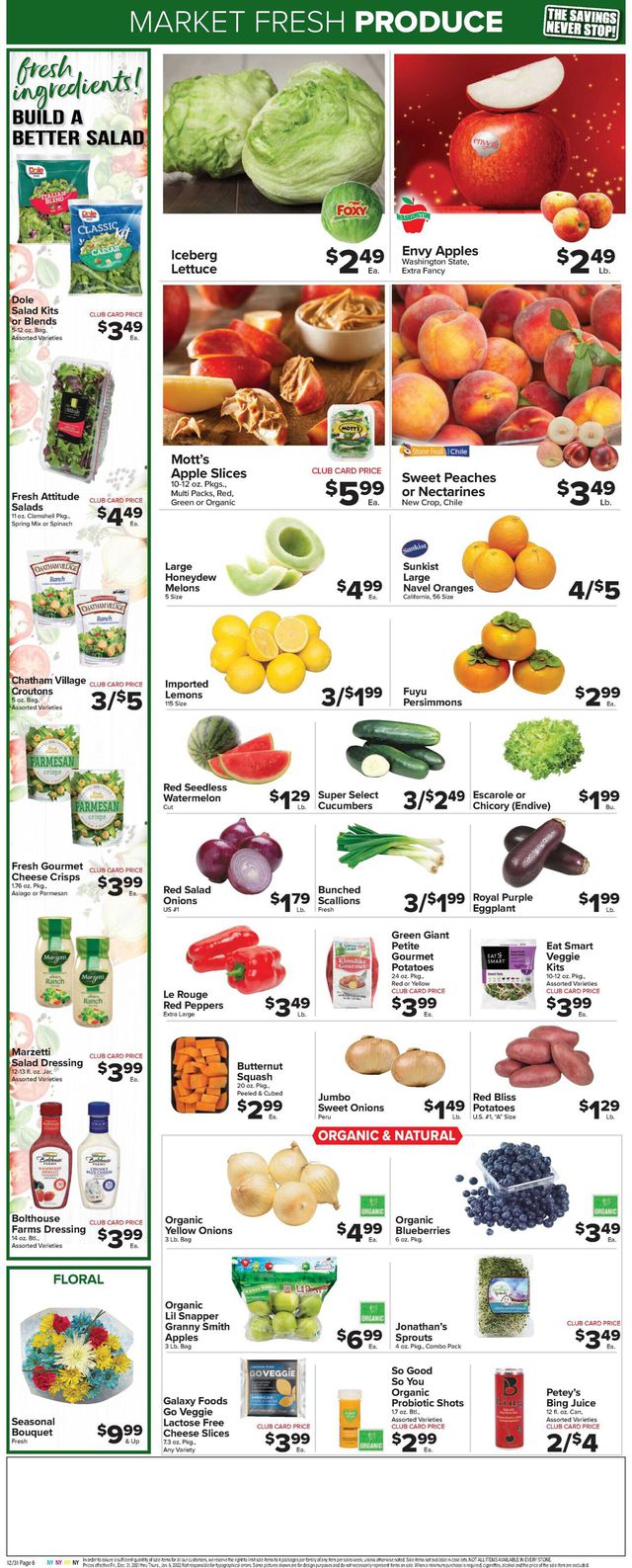 Foodtown Ad from 12/31/2021