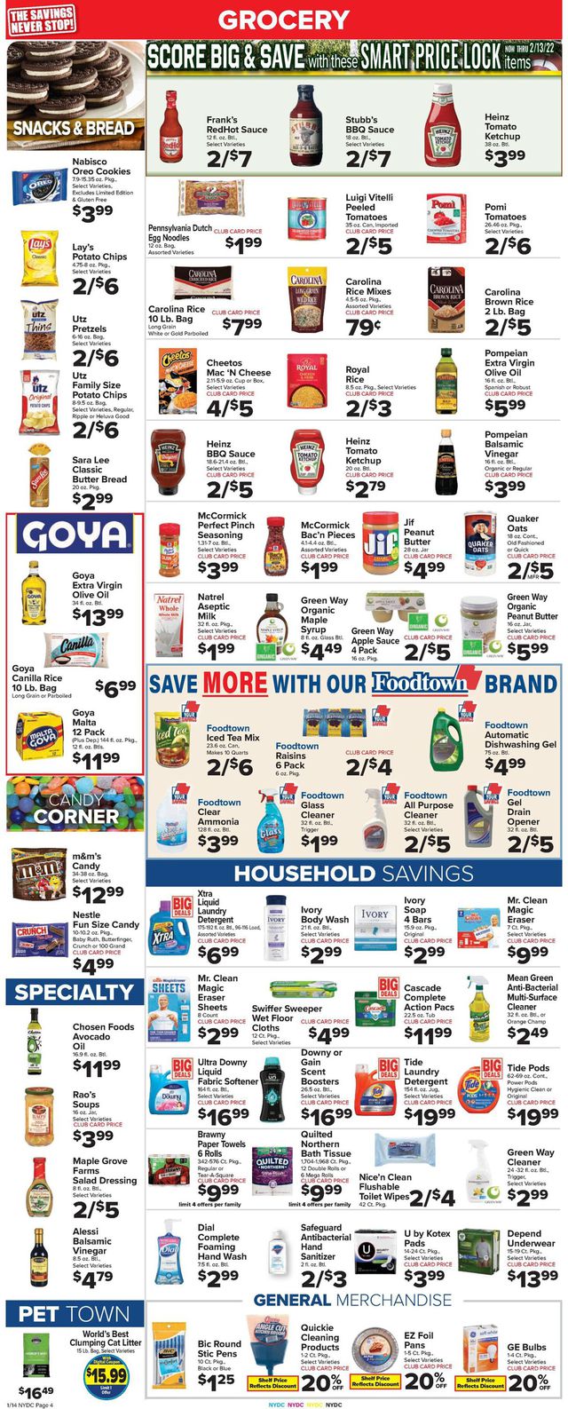Foodtown Ad from 01/14/2022