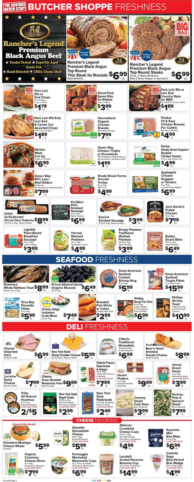 Foodtown Ad from 01/21/2022