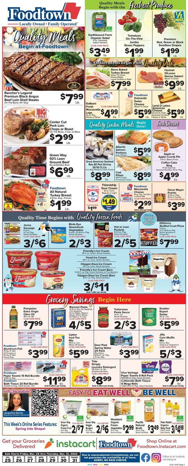 Foodtown Ad from 03/25/2022