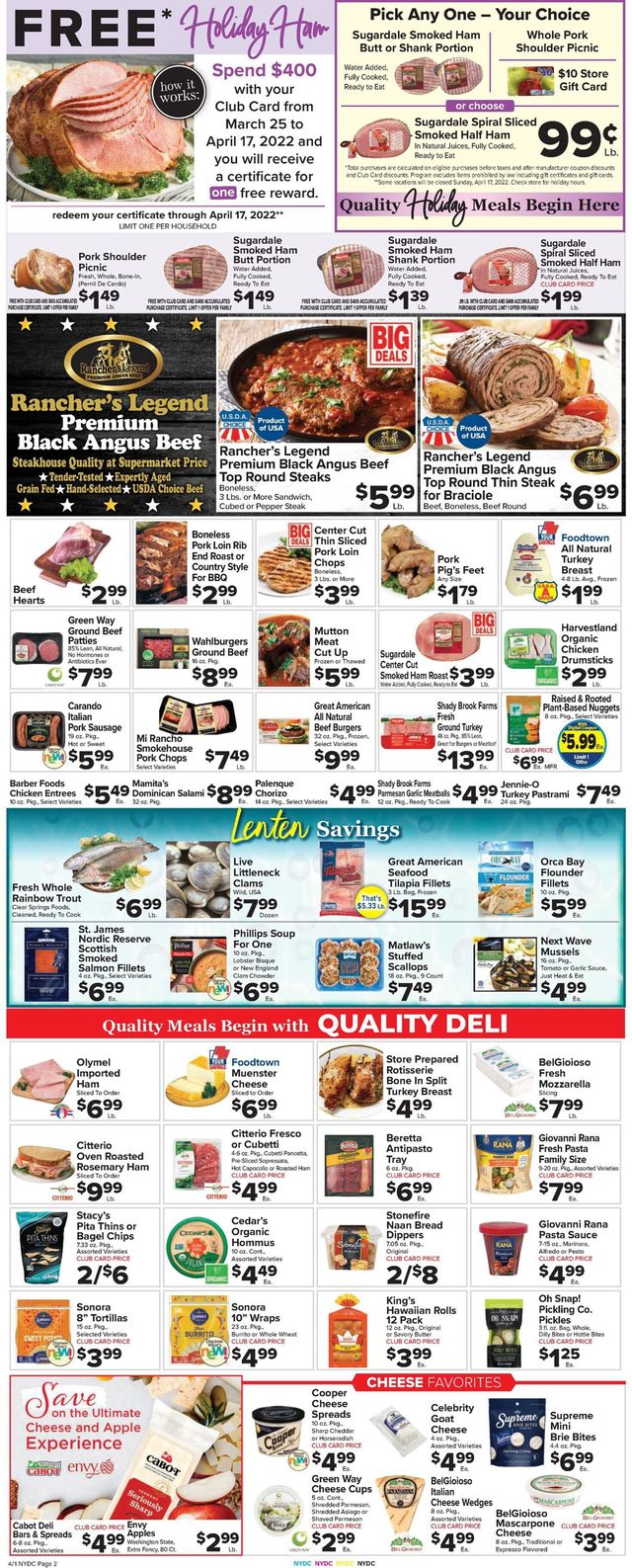 Foodtown Ad from 04/01/2022