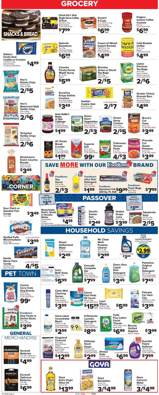 Foodtown Ad from 04/01/2022