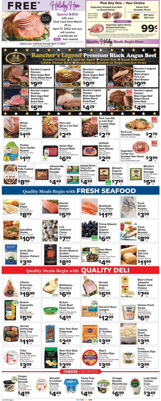 Foodtown Ad from 04/08/2022