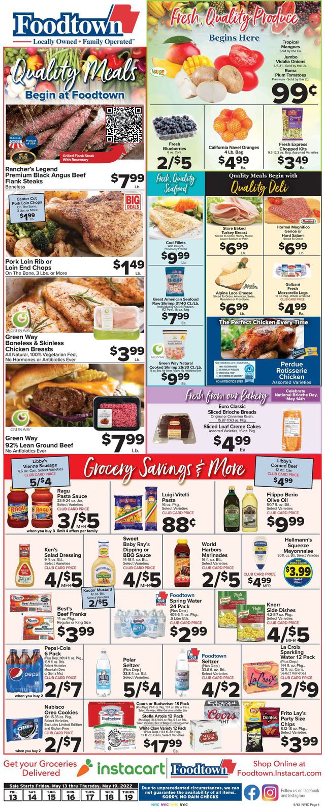 Foodtown Ad from 05/13/2022