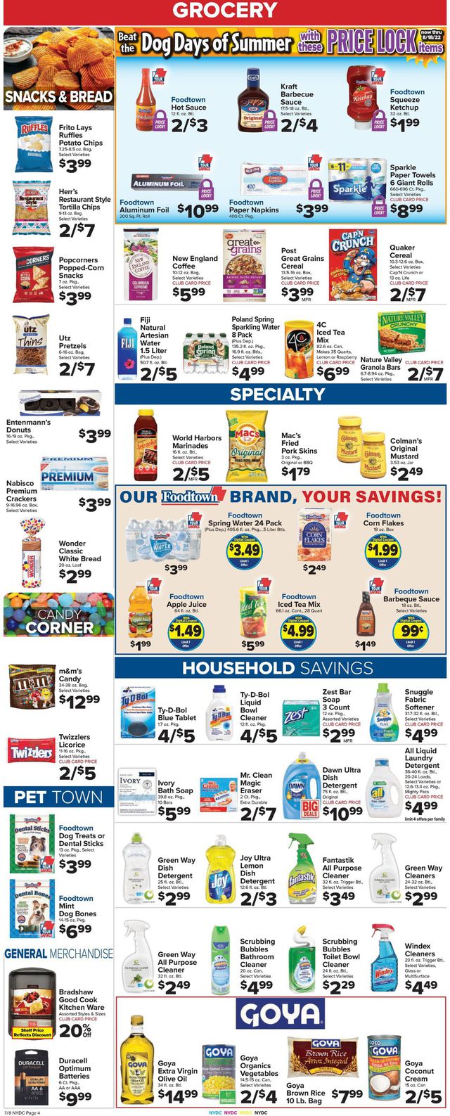 Foodtown Ad from 07/08/2022