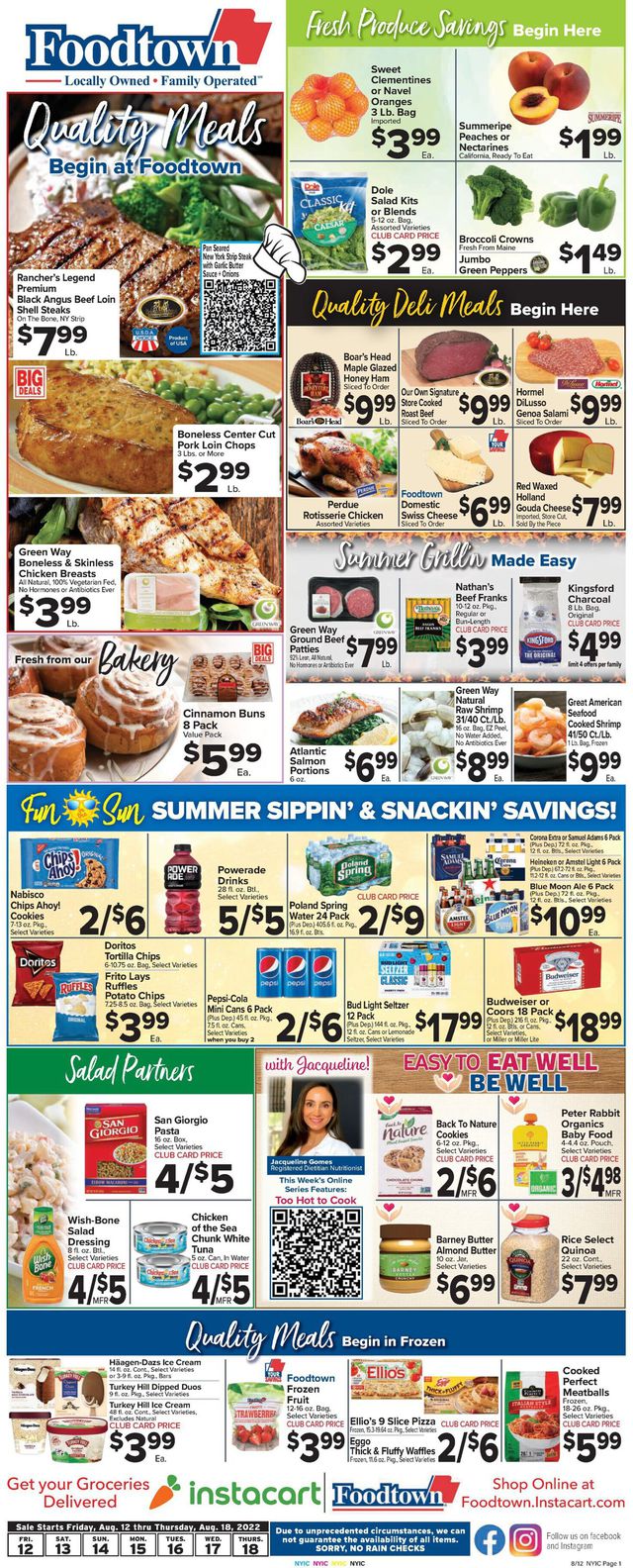 Foodtown Ad from 08/12/2022