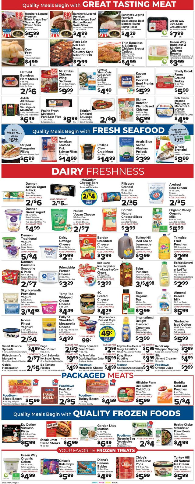 Foodtown Ad from 09/23/2022