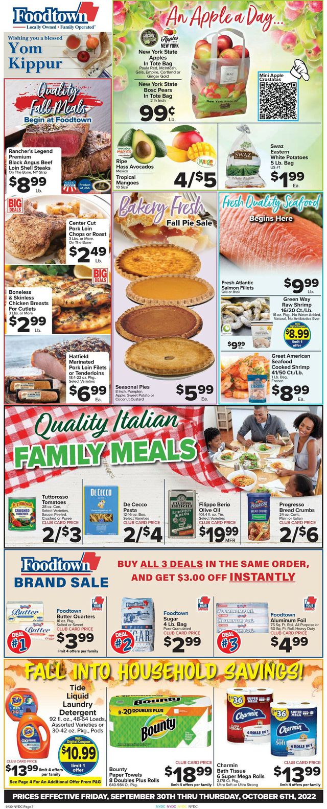 Foodtown Ad from 09/30/2022