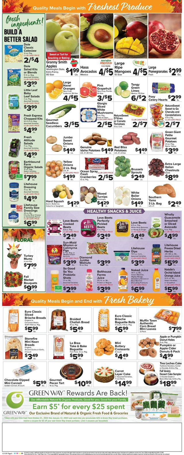 Foodtown Ad from 11/11/2022