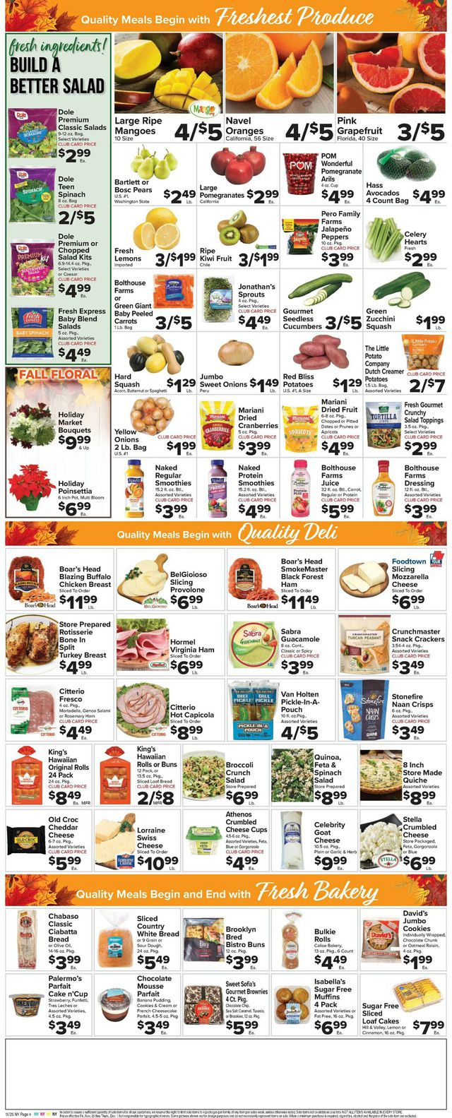 Foodtown Ad from 11/25/2022