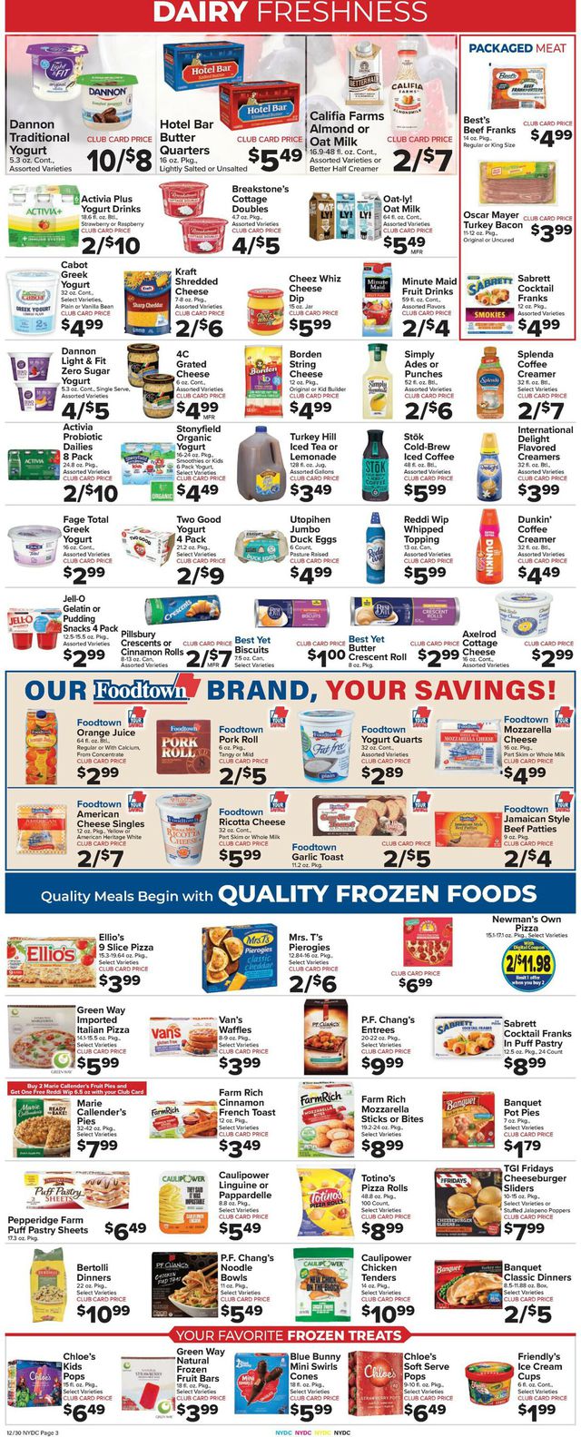 Foodtown Ad from 12/30/2022