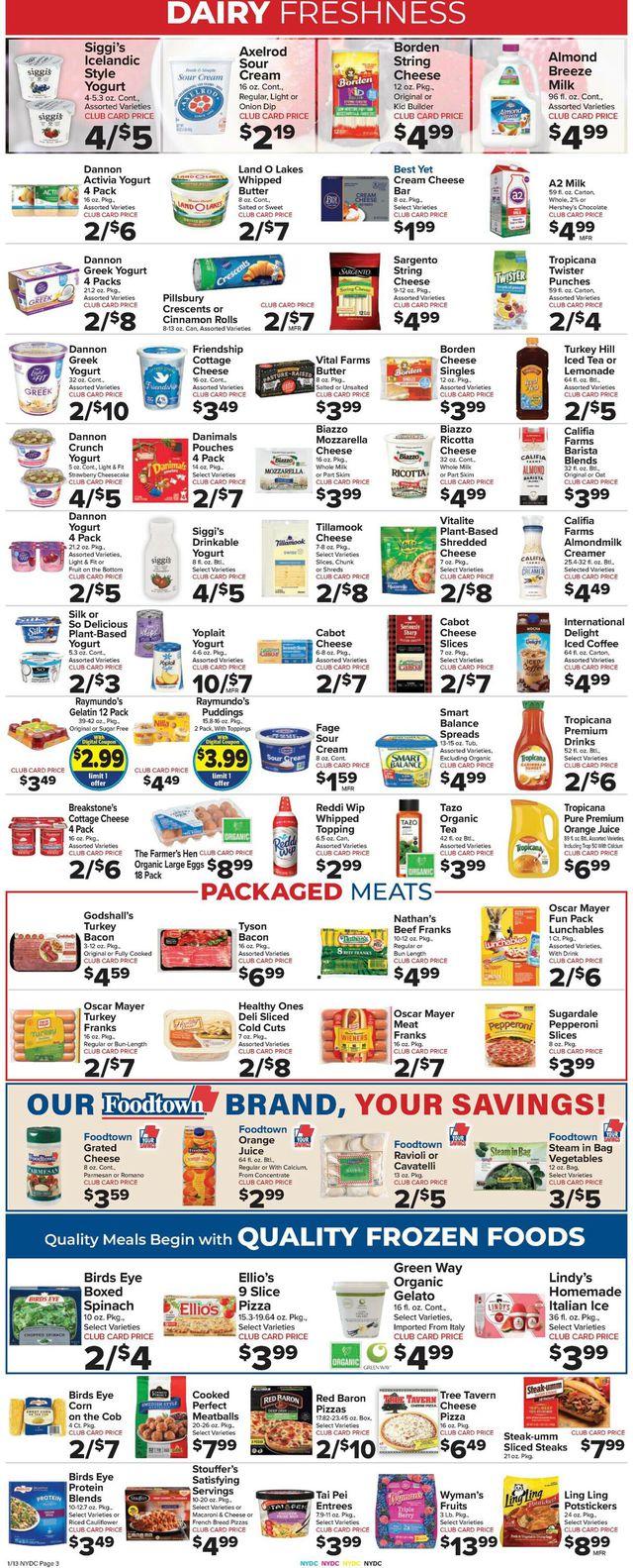 Foodtown Ad from 01/13/2023
