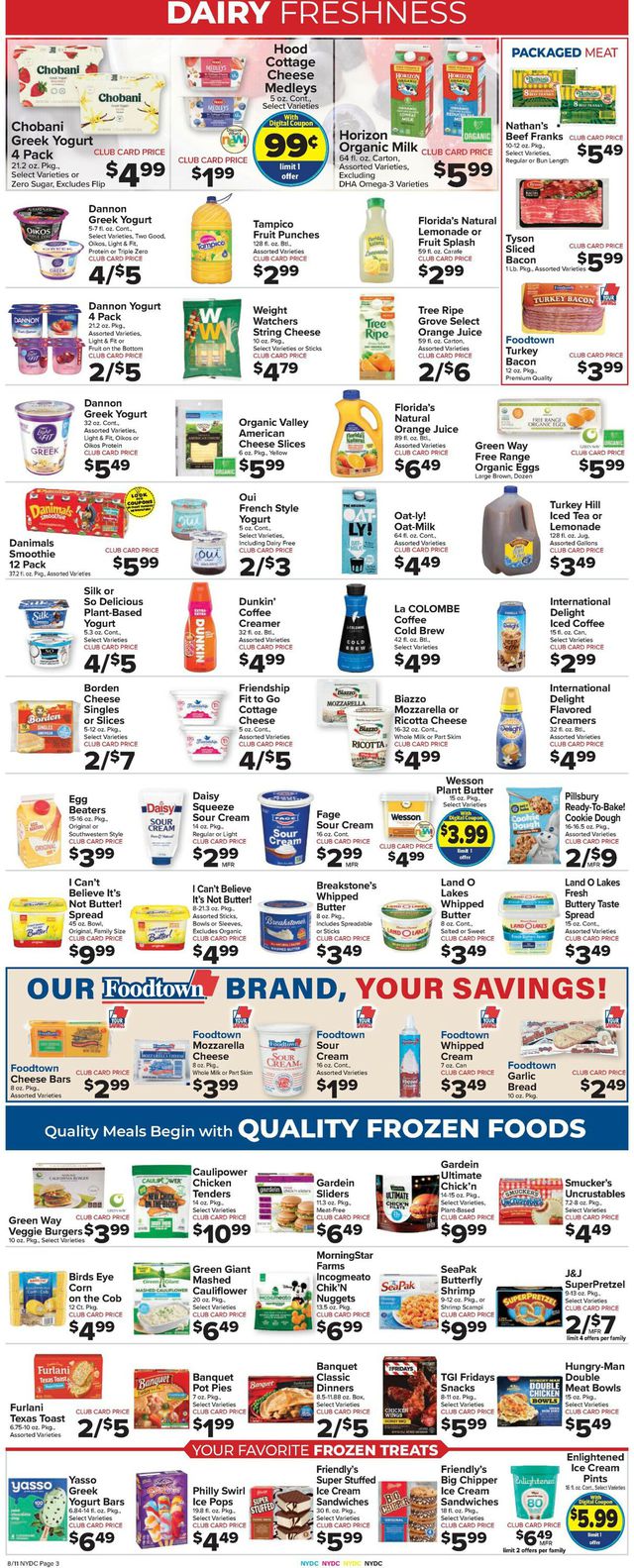 Foodtown Ad from 08/11/2023