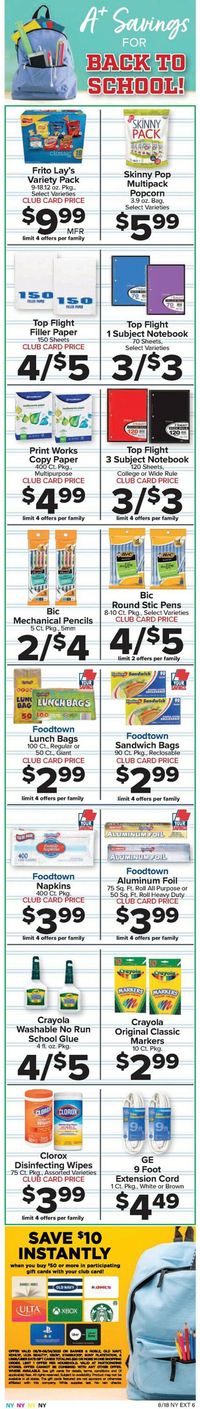 Foodtown Ad from 08/18/2023