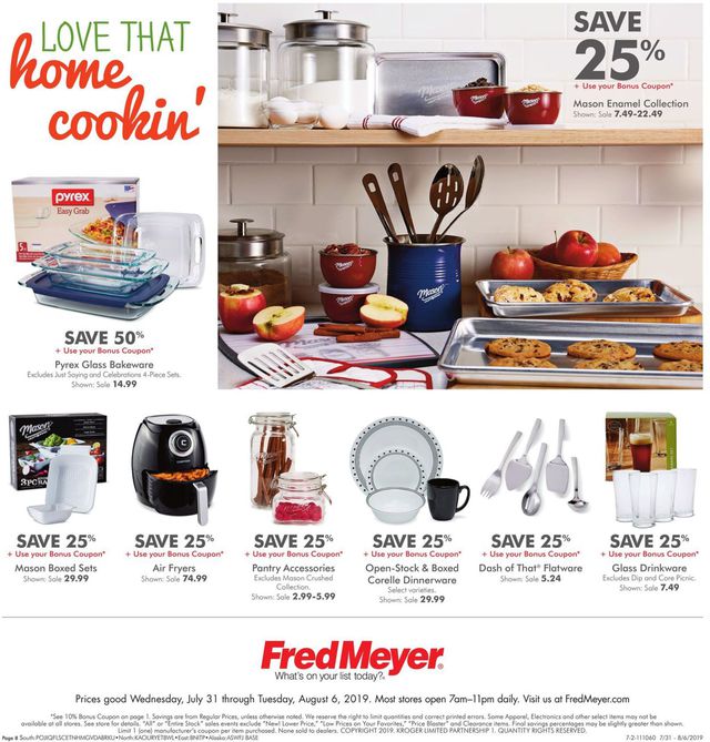 Fred Meyer Ad from 07/31/2019