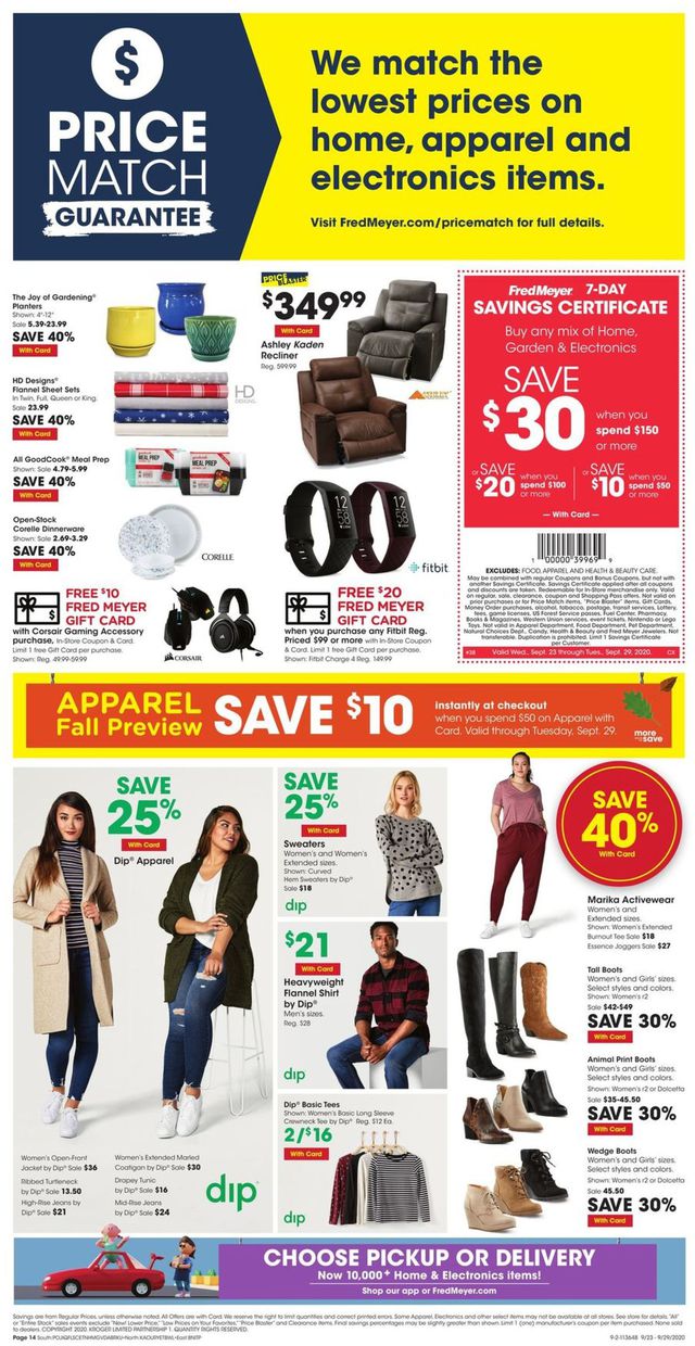 Fred Meyer Ad from 09/23/2020