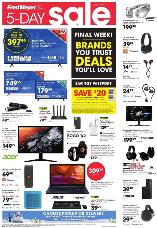 Fred Meyer Ad from 11/06/2020