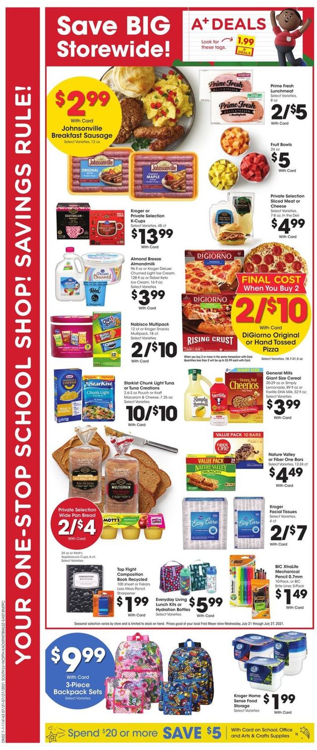 Fred Meyer Ad from 07/21/2021