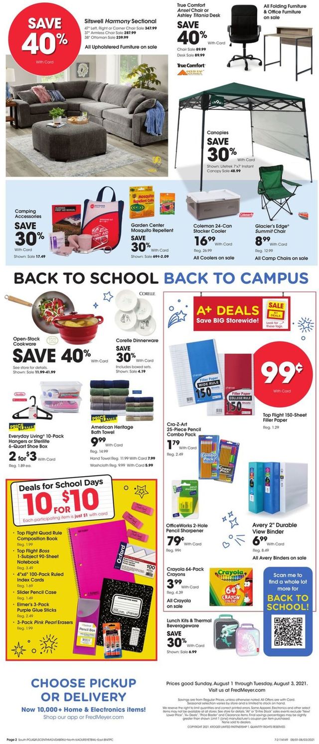 Fred Meyer Ad from 08/01/2021