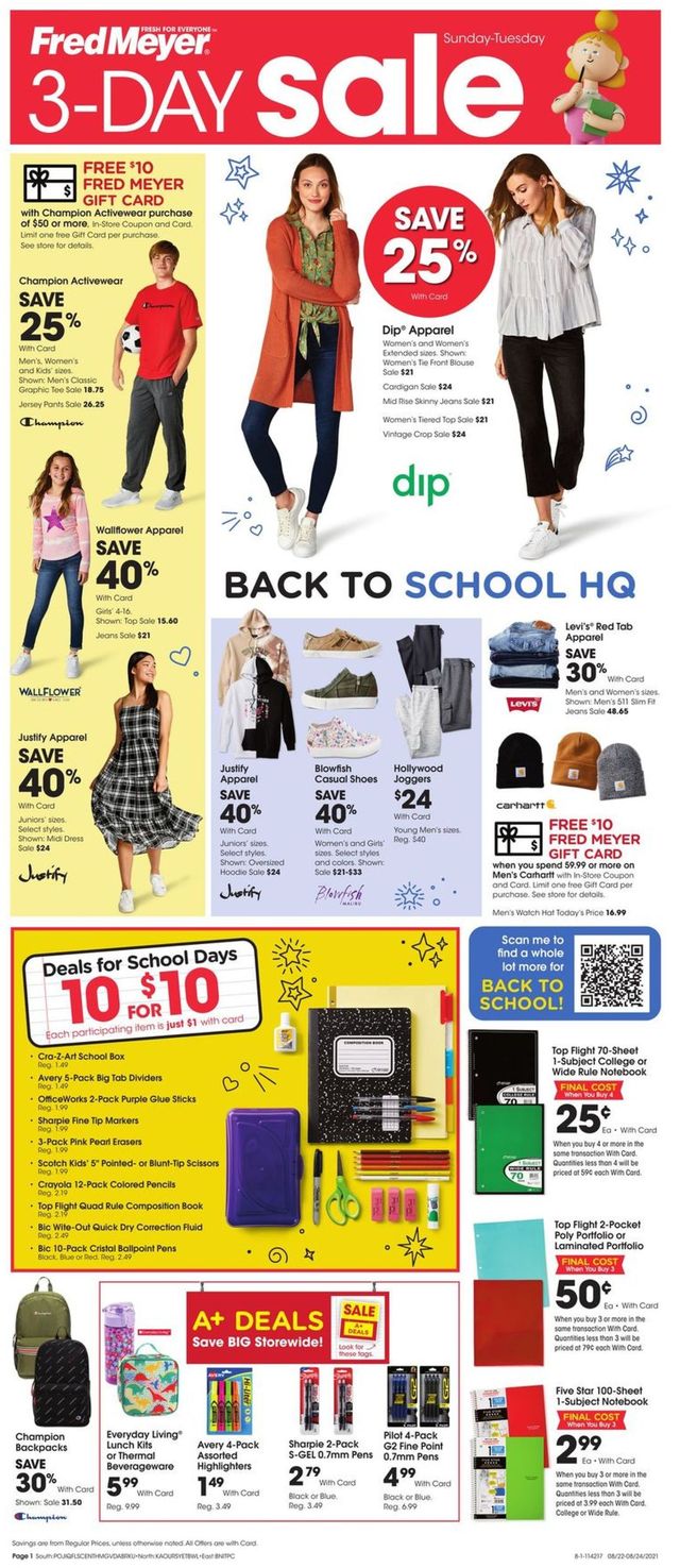 Fred Meyer Ad from 08/22/2021