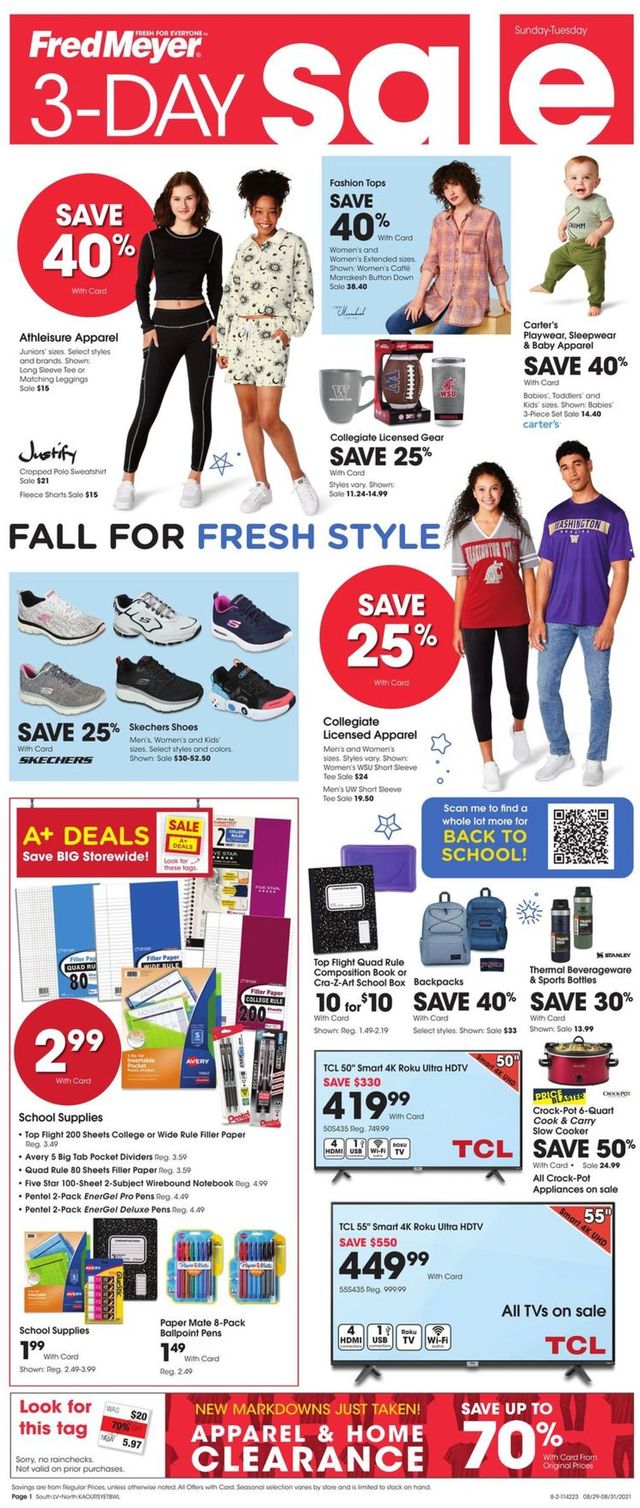 Fred Meyer Ad from 08/29/2021