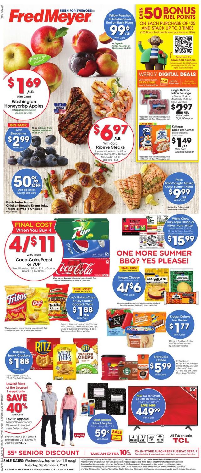 Fred Meyer Ad from 09/01/2021