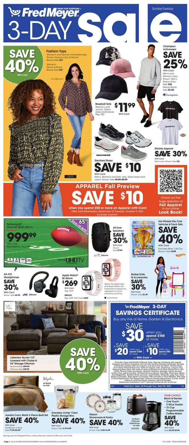 Fred Meyer Ad from 09/26/2021