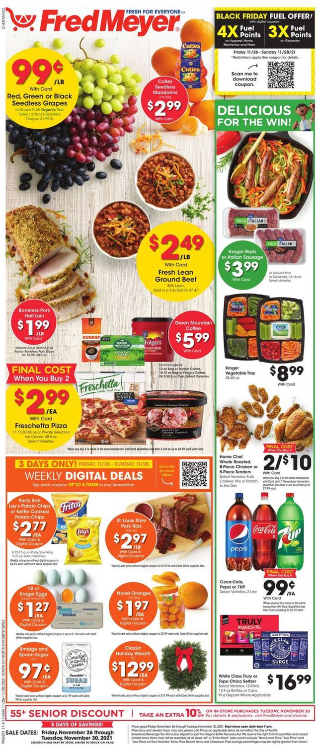Fred Meyer Ad from 11/26/2021