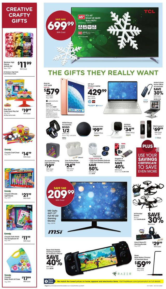 Fred Meyer Ad from 12/12/2021