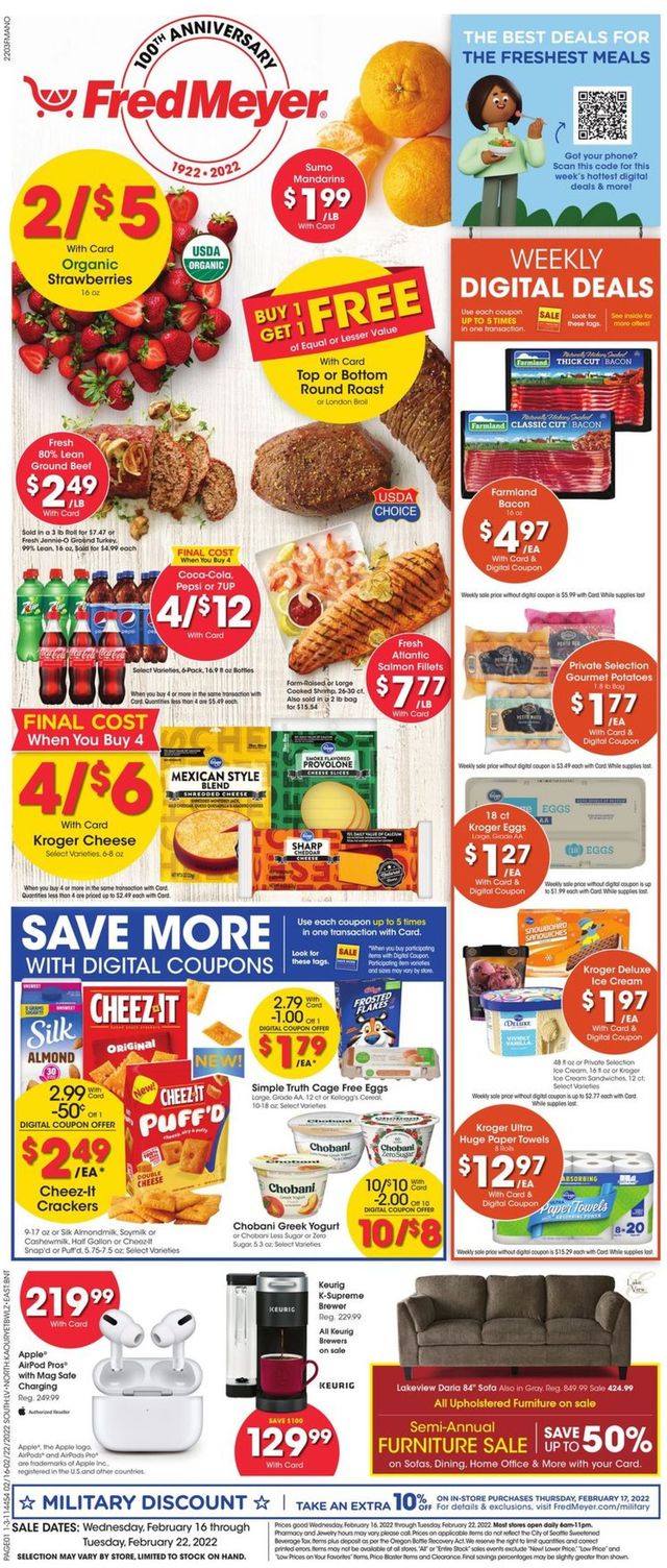 Fred Meyer Ad from 02/16/2022