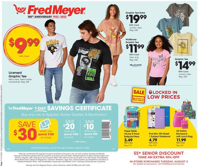 Fred Meyer Ad from 07/27/2022