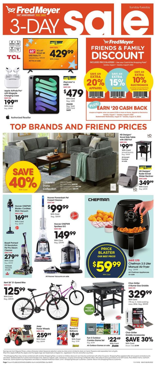Fred Meyer Ad from 08/07/2022