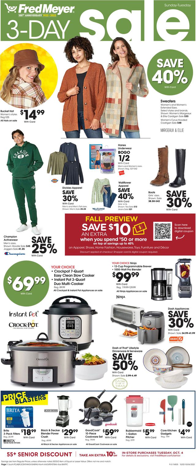 Fred Meyer Ad from 10/02/2022