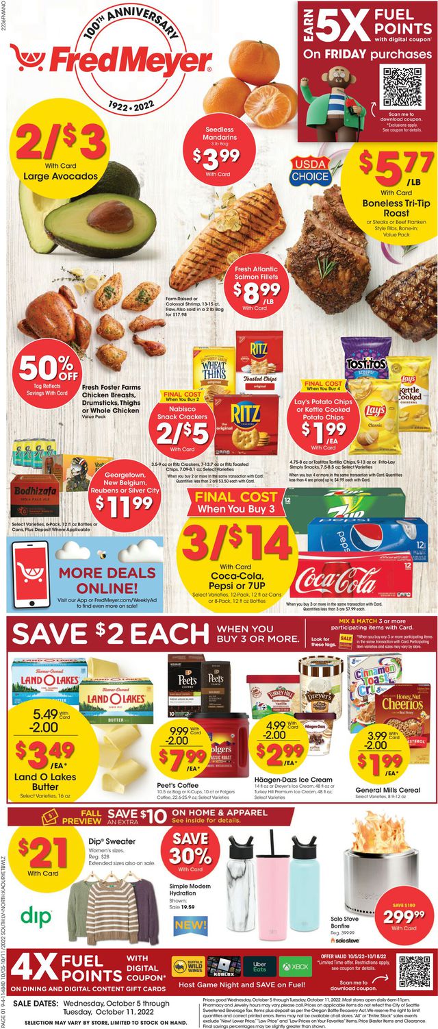 Fred Meyer Ad from 10/05/2022