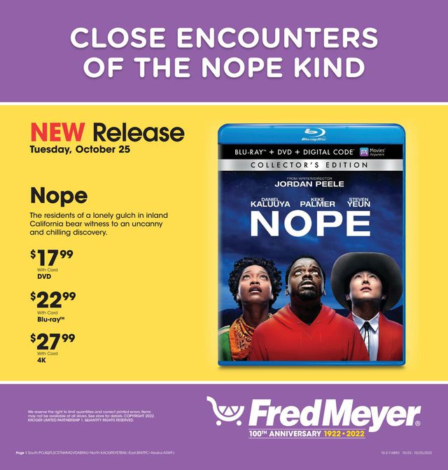Fred Meyer Ad from 10/25/2022