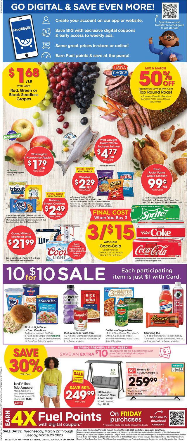 Fred Meyer Ad from 03/22/2023