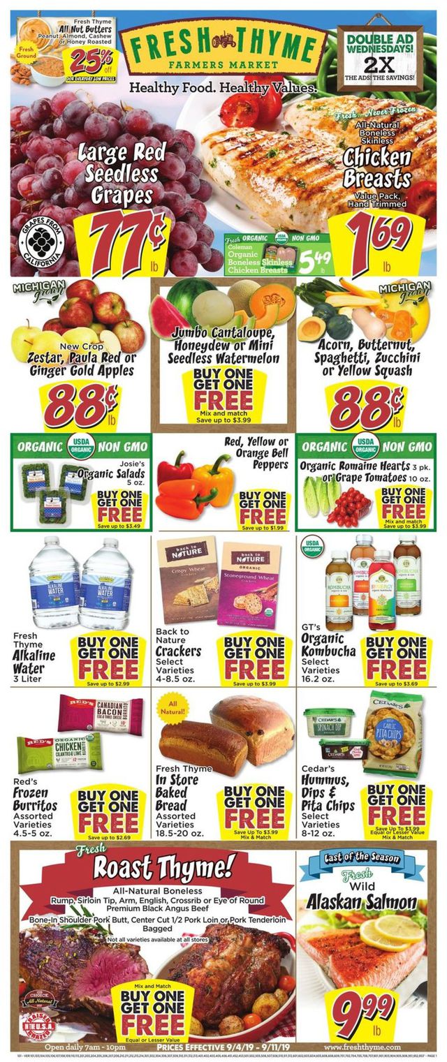Fresh Thyme Ad from 09/04/2019