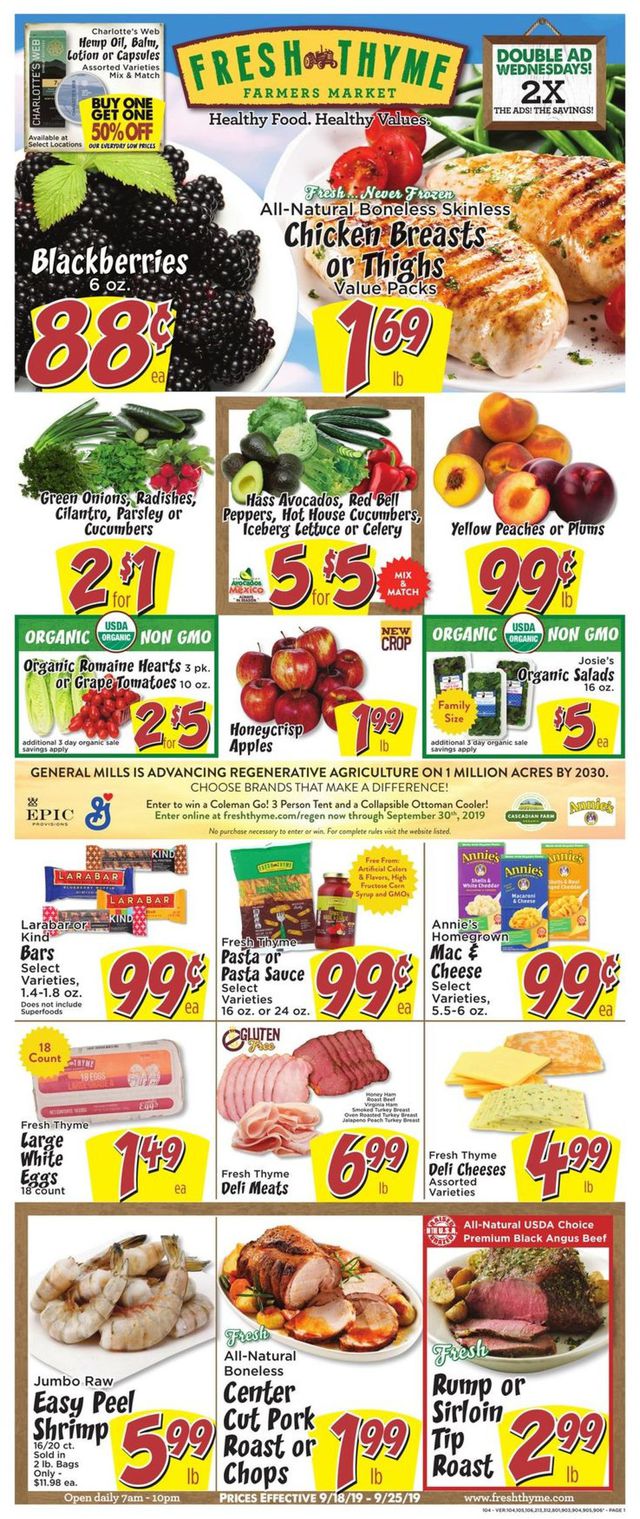 Fresh Thyme Ad from 09/18/2019