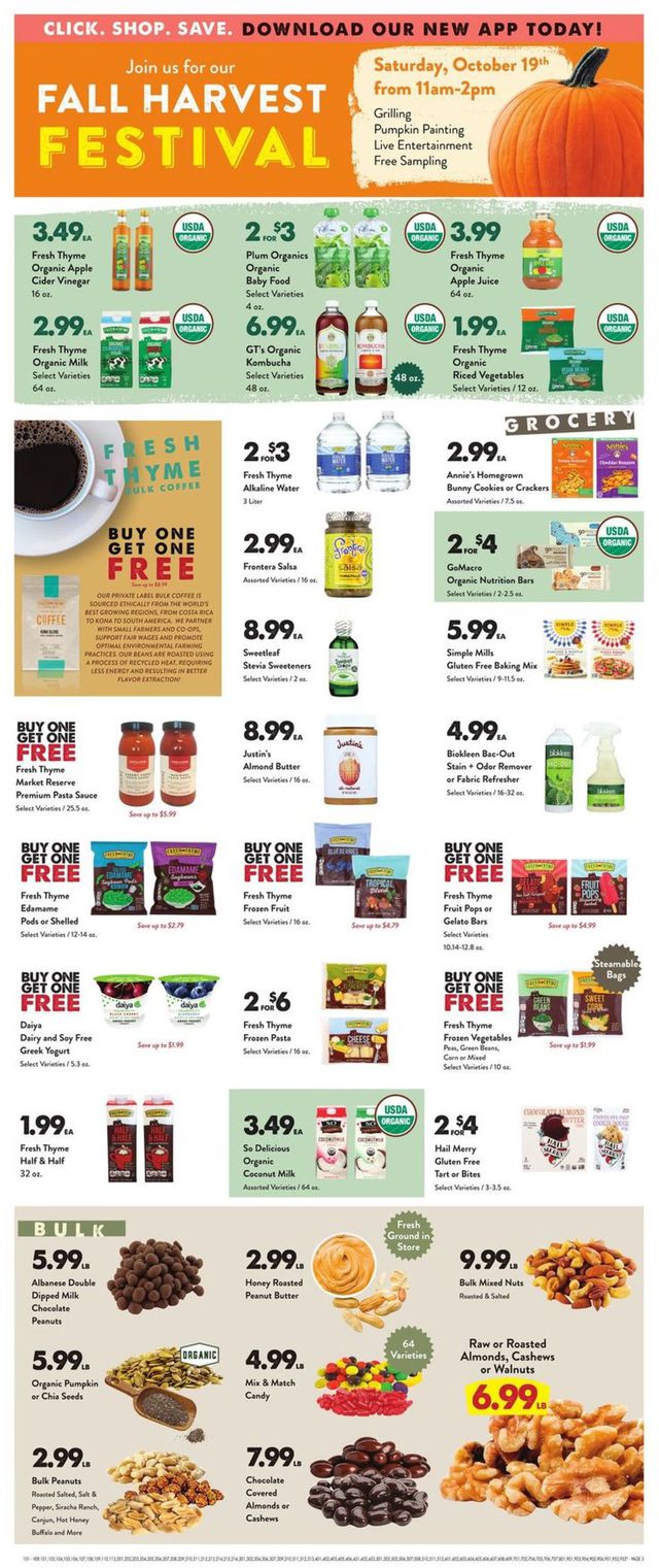 Fresh Thyme Ad from 10/16/2019