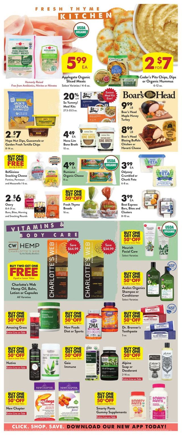 Fresh Thyme Ad from 01/08/2020