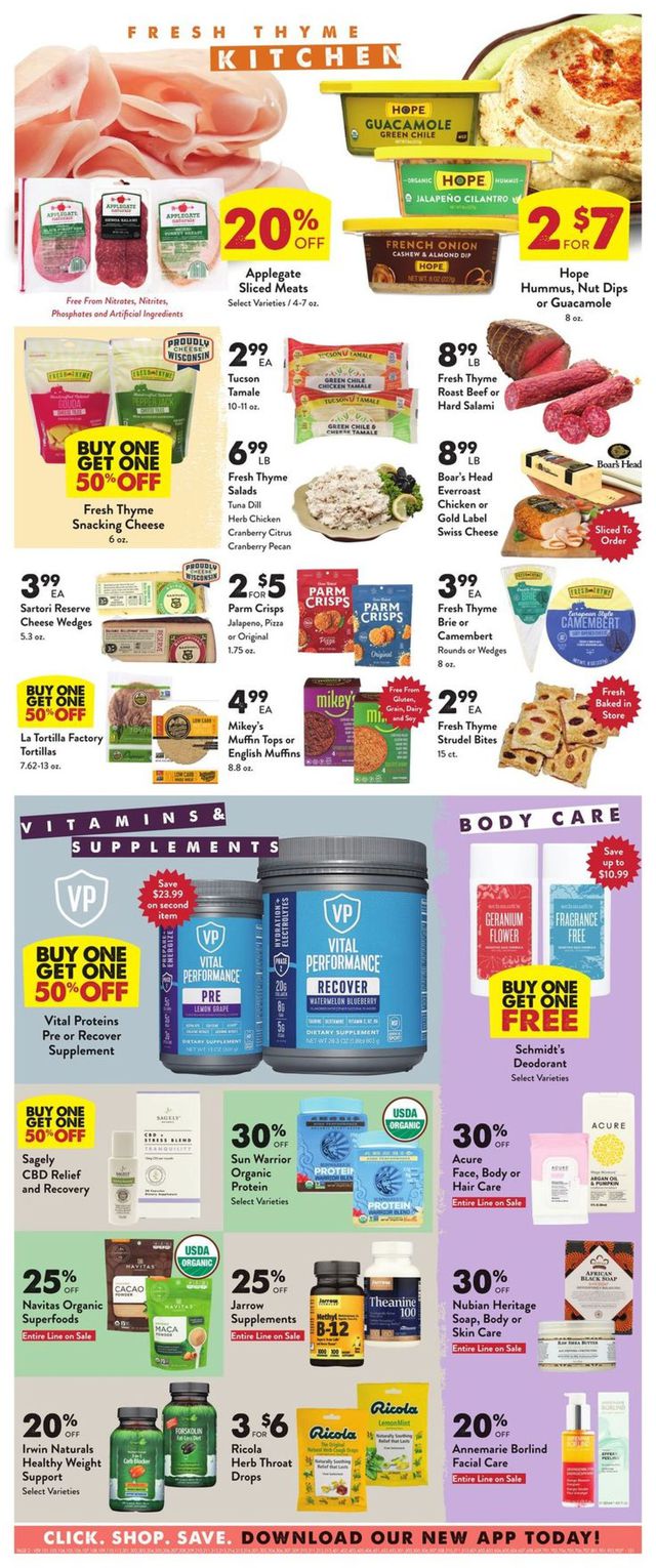 Fresh Thyme Ad from 01/22/2020