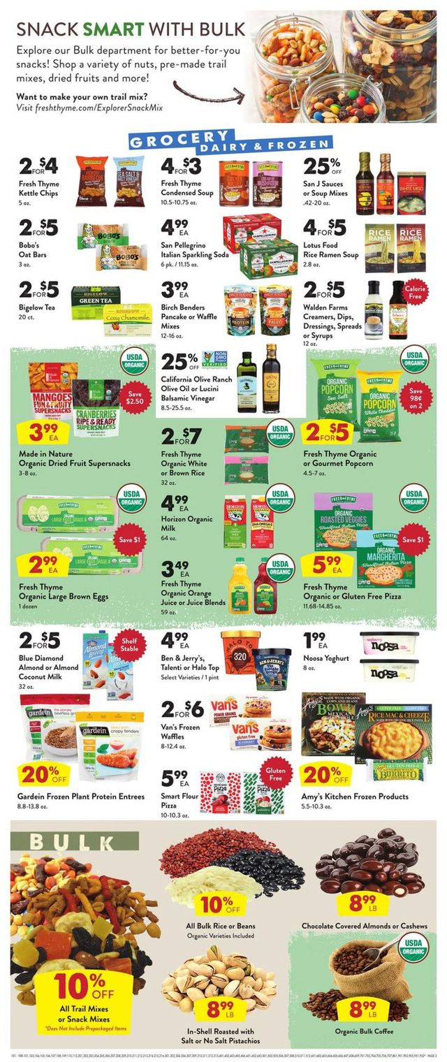 Fresh Thyme Ad from 01/22/2020